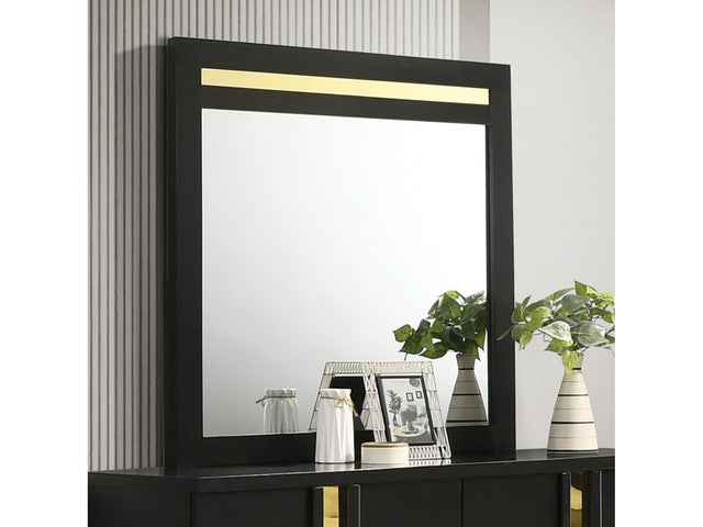 Lillestrom Black/Gold Mirror - Ornate Home
