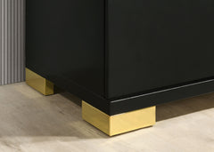 Lillestrom Black/Gold Nightstand - Ornate Home