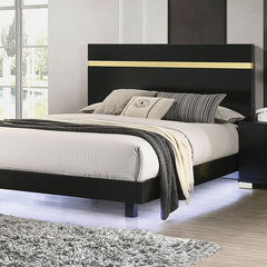 Lillestrom Black/Gold Queen 5 Piece Bedroom Set w/Chest - Ornate Home