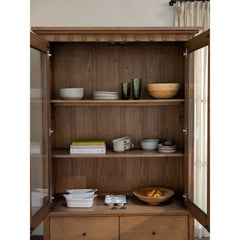 Lillian Brown Tall Cabinet - Ornate Home