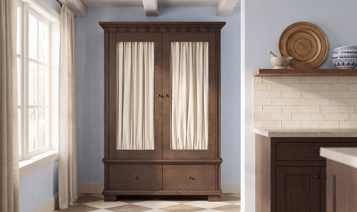 Lillian Dark Brown Tall Cabinet - Ornate Home