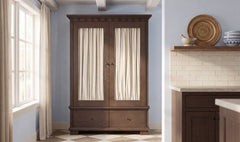 Lillian Dark Brown Tall Cabinet - Ornate Home