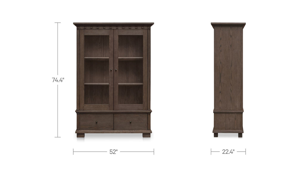 Lillian Dark Brown Tall Cabinet - Ornate Home