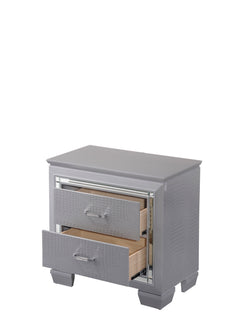 Lillian Silver LED Panel Bedroom Set - Ornate Home