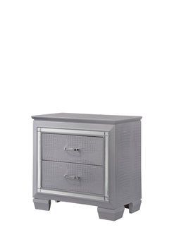 Lillian Silver LED Panel Bedroom Set - Ornate Home