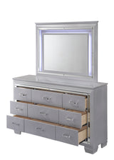 Lillian Silver LED Panel Bedroom Set - Ornate Home