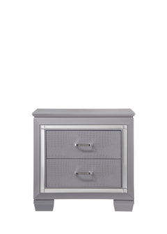 Lillian Silver LED Panel Bedroom Set - Ornate Home