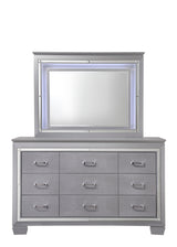 Lillian Silver LED Panel Bedroom Set - Ornate Home
