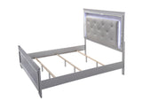 Lillian Silver LED Panel Bedroom Set - Ornate Home