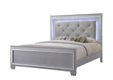 Lillian Silver LED Panel Bedroom Set - Ornate Home
