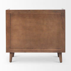 Lillie Medium Brown Wood 2 Door Tray Top Accent Cabinet - Ornate Home