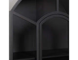 Lillo Black Metal/Glass Cabinet - Ornate Home