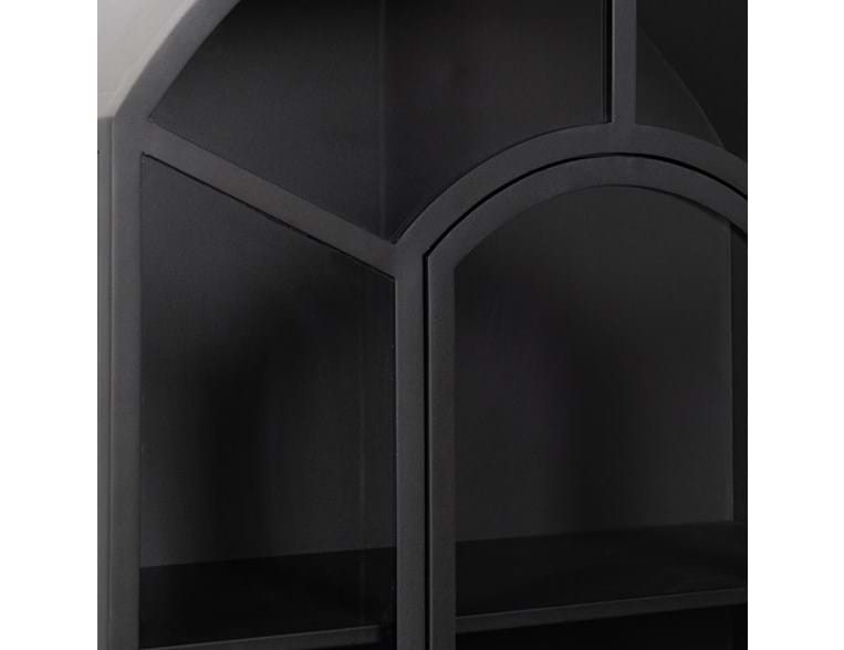 Lillo Black Metal/Glass Cabinet - Ornate Home