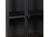 Lillo Black Metal/Glass Cabinet - Ornate Home