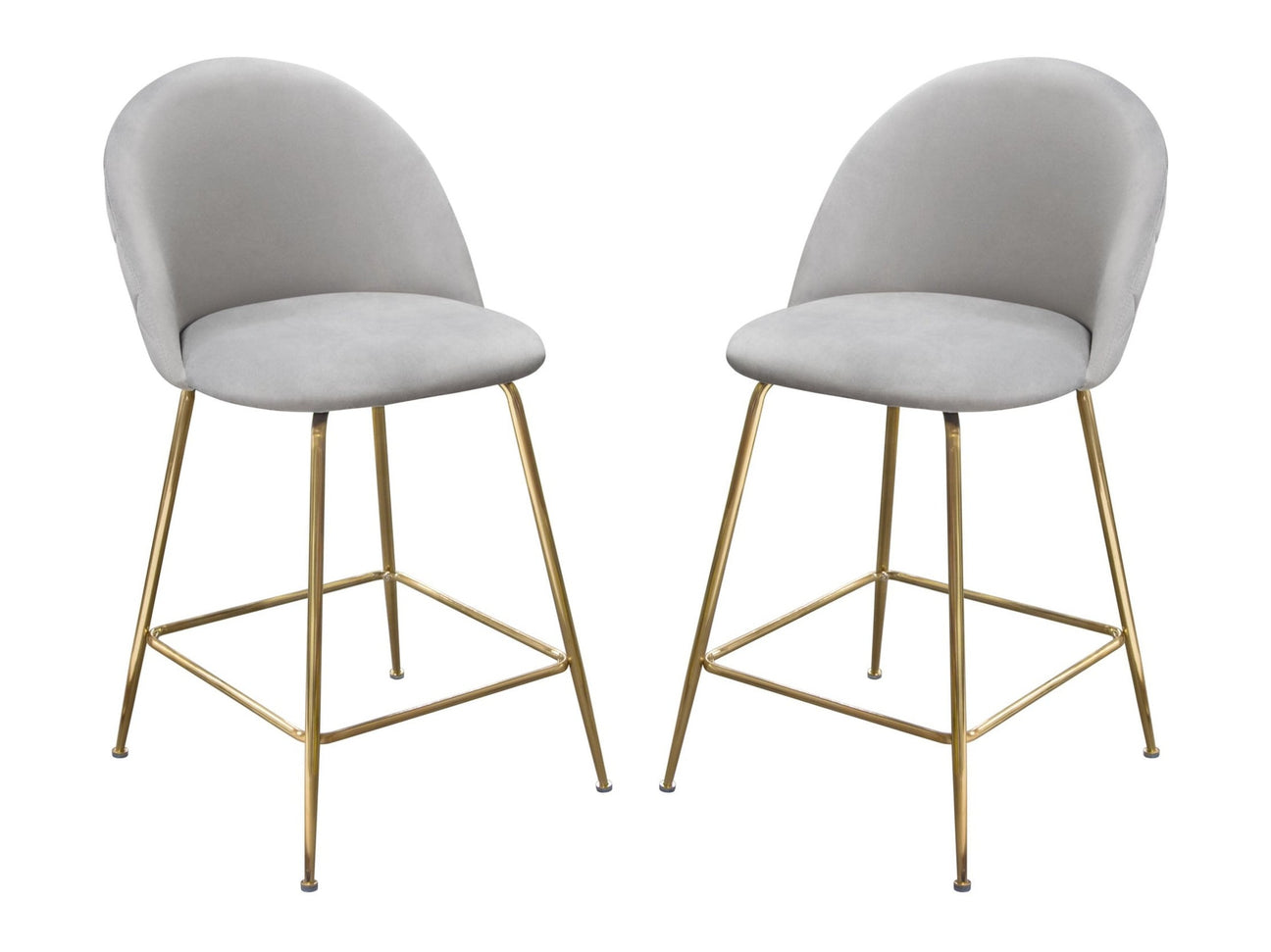 Lilly Grey Counter Height Chairs (Set of 2) - Ornate Home