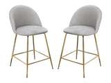 Lilly Grey Counter Height Chairs (Set of 2) - Ornate Home