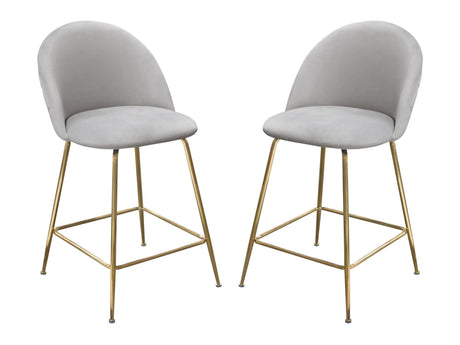 Lilly Grey Counter Height Chairs (Set of 2) - Ornate Home