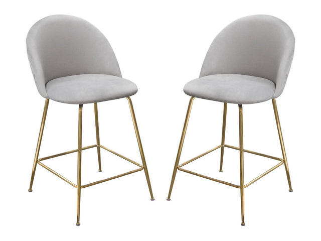Lilly Grey Counter Height Chairs (Set of 2) - Ornate Home