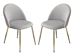 Lilly Grey Dining Chairs (Set of 2) - Ornate Home