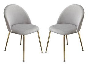 Lilly Grey Dining Chairs (Set of 2) - Ornate Home