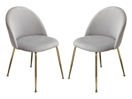 Lilly Grey Dining Chairs (Set of 2) - Ornate Home