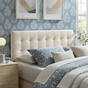 Lily Alabaster Stain-Resistant Performance Velvet King Size Headboard - Ornate Home