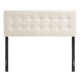 Lily Alabaster Stain-Resistant Performance Velvet King Size Headboard - Ornate Home
