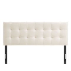 Lily Alabaster Stain-Resistant Performance Velvet King Size Headboard - Ornate Home