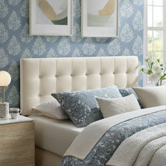 Lily Alabaster Stain-Resistant Performance Velvet Queen Size Headboard - Ornate Home