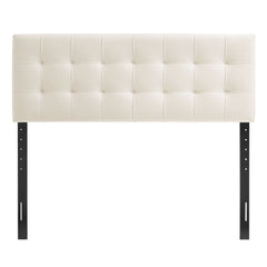 Lily Alabaster Stain-Resistant Performance Velvet Queen Size Headboard - Ornate Home