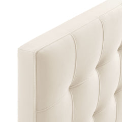 Lily Alabaster Stain-Resistant Performance Velvet Queen Size Headboard - Ornate Home