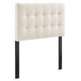 Lily Alabaster Stain-Resistant Performance Velvet Twin Size Headboard - Ornate Home