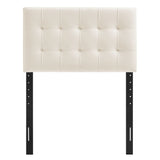 Lily Alabaster Stain-Resistant Performance Velvet Twin Size Headboard - Ornate Home