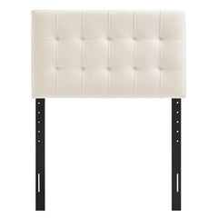Lily Alabaster Stain-Resistant Performance Velvet Twin Size Headboard - Ornate Home