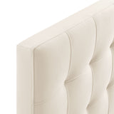 Lily Alabaster Stain-Resistant Performance Velvet Twin Size Headboard - Ornate Home