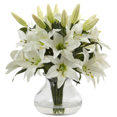Lily Arrangement with Vase - Ornate Home