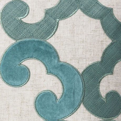 Lily Beige/Teal Pillow (Set of 2) - Ornate Home
