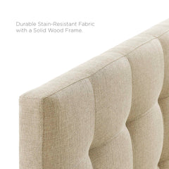 Lily Beige Upholstered Fabric Full Headboard - Ornate Home