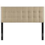Lily Beige Upholstered Fabric Queen Headboard - Ornate Home