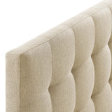 Lily Beige Upholstered Fabric Queen Headboard - Ornate Home