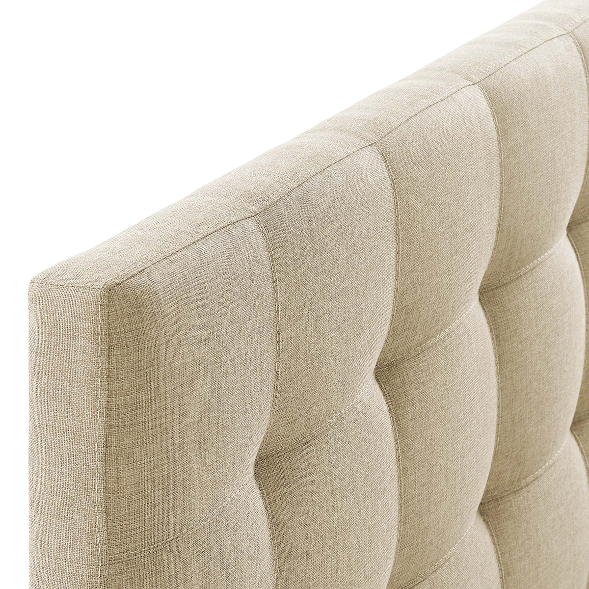 Lily Beige Upholstered Fabric Queen Headboard - Ornate Home