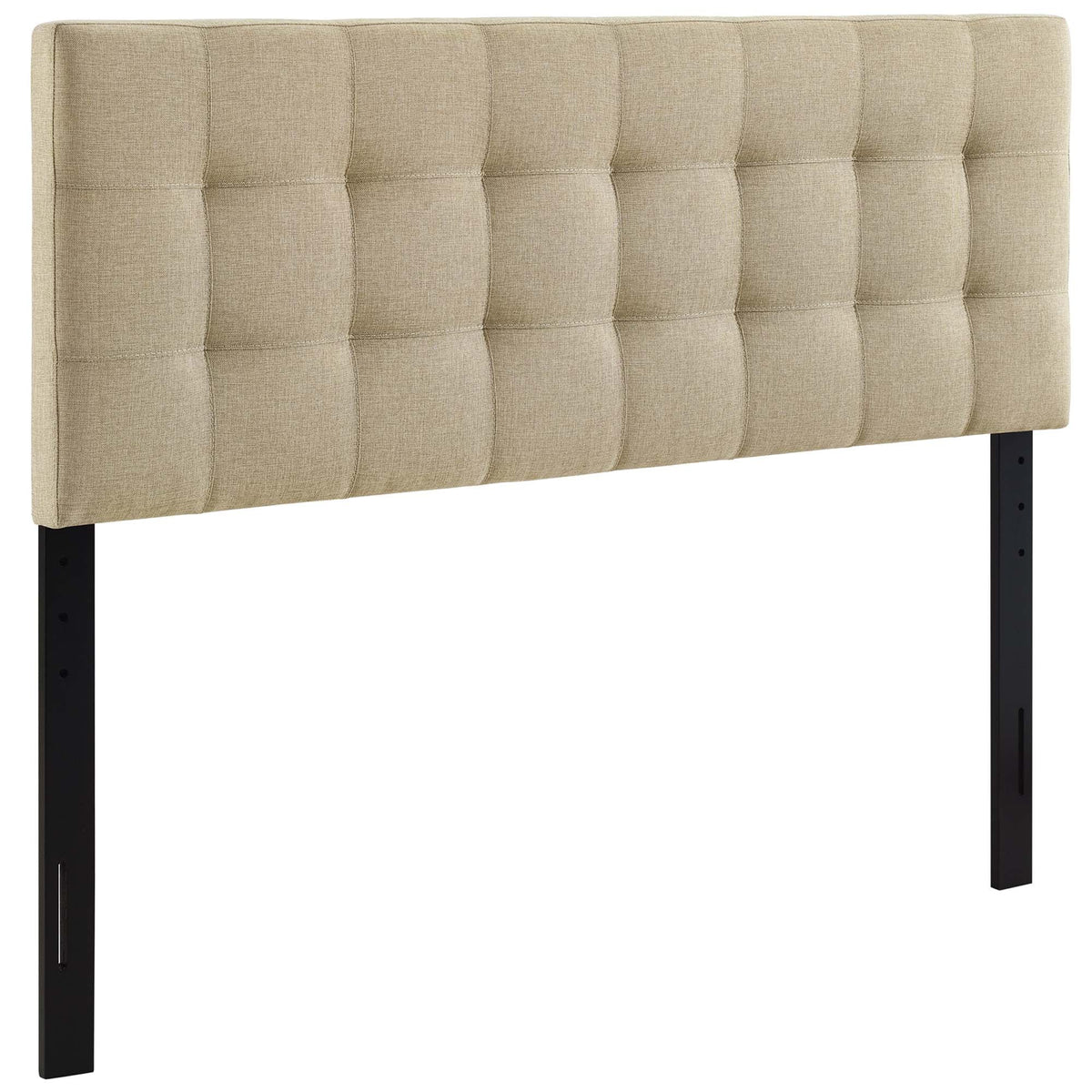 Lily Beige Upholstered Fabric Queen Headboard - Ornate Home