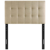 Lily Beige Upholstered Fabric Twin Headboard - Ornate Home