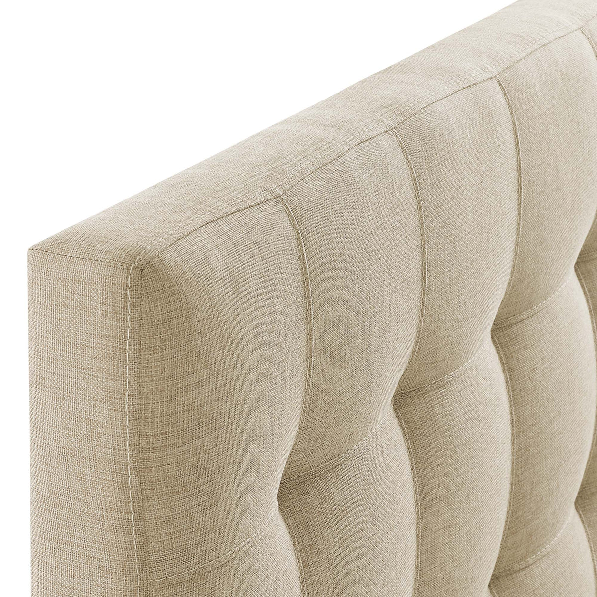 Lily Beige Upholstered Fabric Twin Headboard - Ornate Home