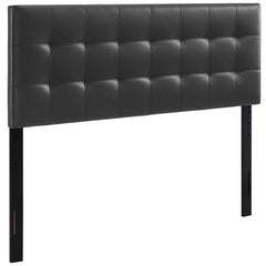 Lily Black Upholstered Vinyl Full Headboard - Ornate Home