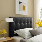 Lily Black Upholstered Vinyl Twin Headboard - Ornate Home
