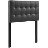 Lily Black Upholstered Vinyl Twin Headboard - Ornate Home
