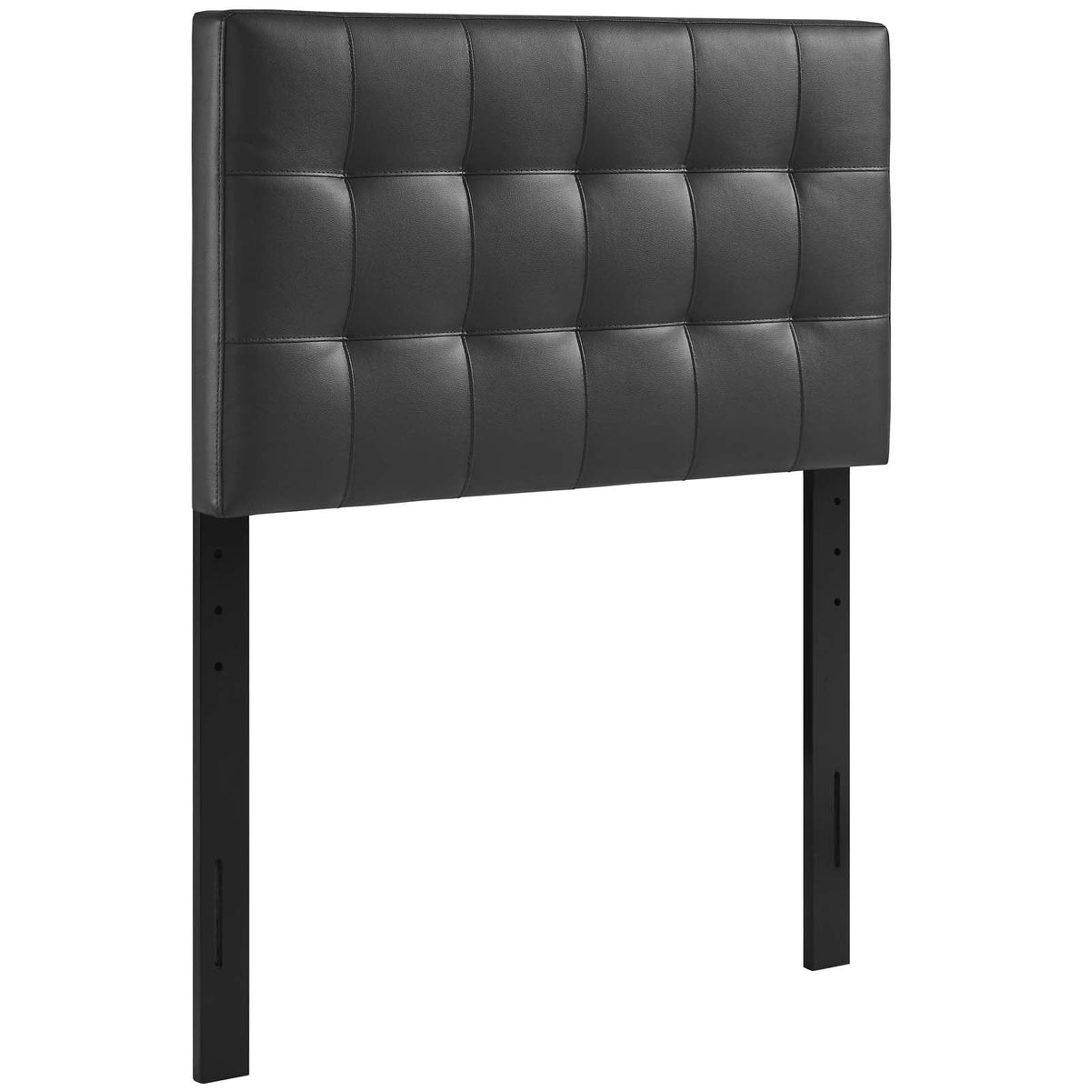 Lily Black Upholstered Vinyl Twin Headboard - Ornate Home
