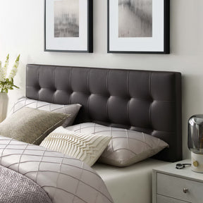 Lily Brown Upholstered Vinyl Full Headboard - Ornate Home