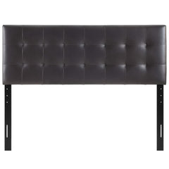 Lily Brown Upholstered Vinyl Full Headboard - Ornate Home